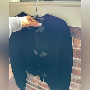 1920s velvet black blazer